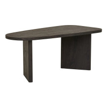 Stolik kawowy japadni - nieregularny blat Melo 100x50cm ciemny brąz House Nordic