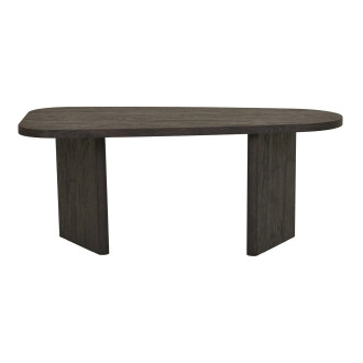 Stolik kawowy japadni - nieregularny blat Melo 100x50cm ciemny brąz House Nordic