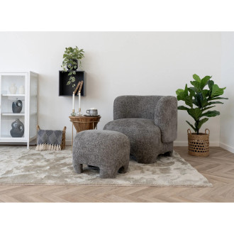 Podnóżek do fotela Nazare szary House Nordic