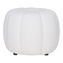 Pufa tapicerowana z przeszyciem Paisley 48cm biała House Nordic