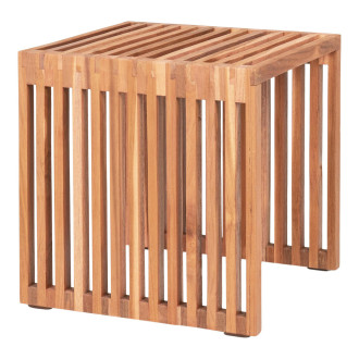 Stolik kwadratowy z drewna tekowego Pego 40x40cm House Nordic