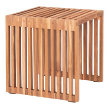 Stolik kwadratowy z drewna tekowego Pego 40x40cm House Nordic