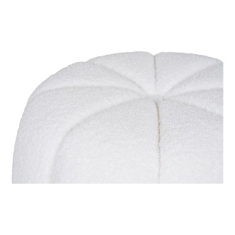 Pufa tapicerowana z przeszyciem Paisley 48cm biała House Nordic