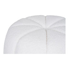 Pufa tapicerowana z przeszyciem Paisley 48cm biała House Nordic