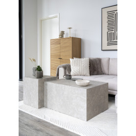 Stolik kawowy bryła Prague 60x80x40cm szary marmur House Nordic 2