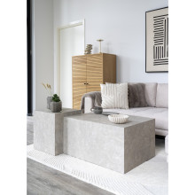 Stolik kawowy bryła Prague 60x80x40cm szary marmur House Nordic