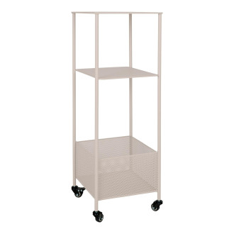 Regał metalowy na kółkach Torres 106x35x35cm beżowy House Nordic