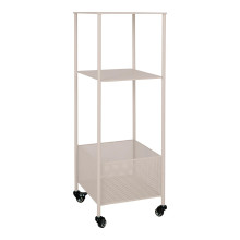 Regał metalowy na kółkach Torres 106x35x35cm beżowy House Nordic