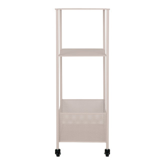 Regał metalowy na kółkach Torres 106x35x35cm beżowy House Nordic