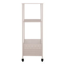 Regał metalowy na kółkach Torres 106x35x35cm beżowy House Nordic