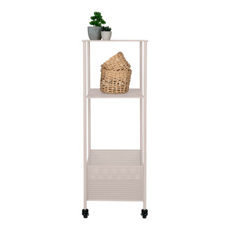 Regał metalowy na kółkach Torres 106x35x35cm beżowy House Nordic