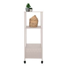 Regał metalowy na kółkach Torres 106x35x35cm beżowy House Nordic