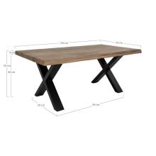 Stolik kawowy drewniany Toulon 70x120cm dąb dymiony House Nordic