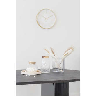 Zegar ścienny okrągły z cichym mechanizmem Takamaka 40cm złoto-biały House Nordic