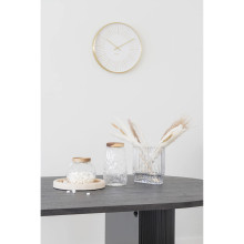 Zegar ścienny okrągły z cichym mechanizmem Takamaka 40cm złoto-biały House Nordic