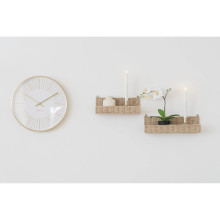 Zegar ścienny okrągły z cichym mechanizmem Takamaka 40cm złoto-biały House Nordic