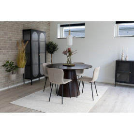 Stół fornirowany okrgły na jednej nodze Bolton 120cm ciemny brąz / orzech House Nordic 2