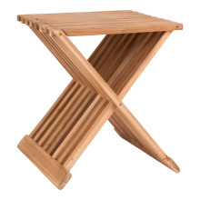 Stołek z drewna tekowego Erto 40cm House Nordic
