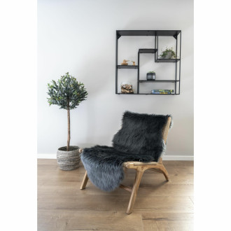 Dekoracyjna poduszka futrzana 60x180cm szara House Nordic