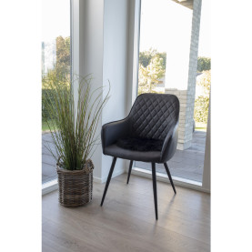 Sztuczne futerko okrągłe czarne 35cm House Nordic 2