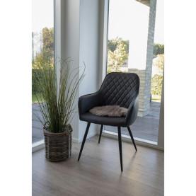 Sztuczne futerko okrągłe brązowe 35cm House Nordic 2