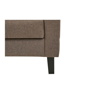 Sofa rozkładana pikowana na nóżkach Milton 204cm brązowy / czarne nogi House Nordic