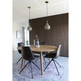 Stół drewniany okrągły z funkcją rozkładania Metz 118cm dąb olejowany House Nordic