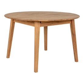 Stół drewniany okrągły z funkcją rozkładania Metz 118cm dąb olejowany House Nordic 2
