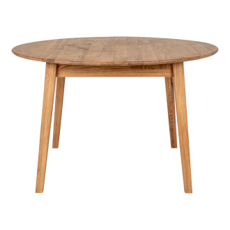 Stół drewniany okrągły z funkcją rozkładania Metz 118cm dąb olejowany House Nordic