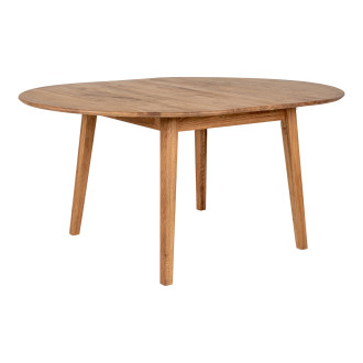 Stół drewniany okrągły z funkcją rozkładania Metz 118cm dąb olejowany House Nordic