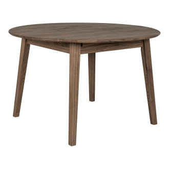 Stół drewniany okrągły z funkcją rozkładania Metz 118cm dąb dymiony House Nordic