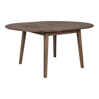 Stół drewniany okrągły z funkcją rozkładania Metz 118cm dąb dymiony House Nordic