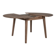 Stół drewniany okrągły z funkcją rozkładania Metz 118cm dąb dymiony House Nordic