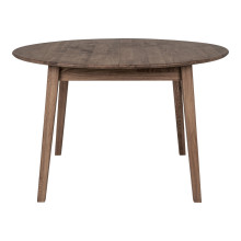 Stół drewniany okrągły z funkcją rozkładania Metz 118cm dąb dymiony House Nordic