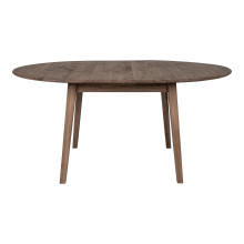 Stół drewniany okrągły z funkcją rozkładania Metz 118cm dąb dymiony House Nordic