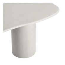 Stół cementowy organiczny na 2 kolumnowych nogach Maranola 240x96cm szaro-beżowy House Nordic