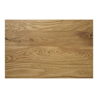 Stół drewniany kwadratowy na jednej nodze Lignano 70x70cm dąb naturalny / czarny House Nordic