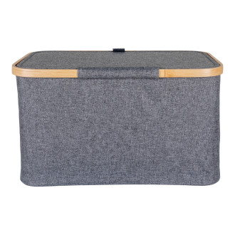 Kosz materiałowy 45x30x25cm Noto szary / bambus House Nordic