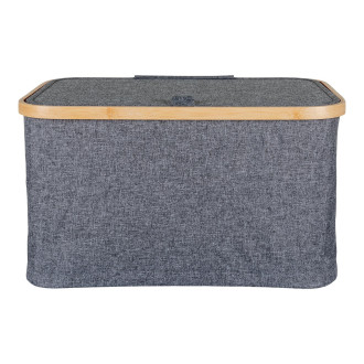Kosz materiałowy 45x30x25cm Noto szary / bambus House Nordic