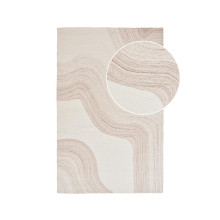 Dywan prostokątny z wełną imitujący przekrój skały Surat 200x300cm ivory / brąz House Nordic