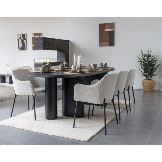 Dywan prostokątny z wełną imitujący przekrój skały Surat 200x300cm ivory / brąz House Nordic