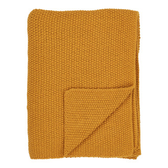 Koc bawełniany / pled Santos 130x170cm ochra House Nordic