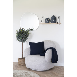 Koc bawełniany / pled Santos 130x170cm niebieski House Nordic