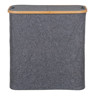 Kosz na pranie Noto 54x33x54cm szary / bambus House Nordic