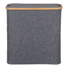 Kosz na pranie Noto 54x33x54cm szary / bambus House Nordic