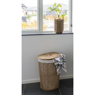 Kosz na pranie pleciony - boho Pomal 42cm H56cm House Nordic
