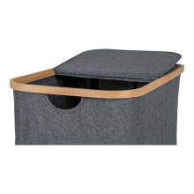 Kosz na pranie Noto 54x33x54cm szary / bambus House Nordic