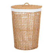 Kosz na pranie pleciony - boho Pomal 42cm H56cm House Nordic
