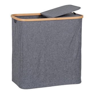 Kosz na pranie Noto 54x33x54cm szary / bambus House Nordic
