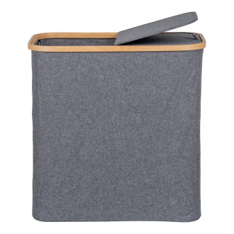 Kosz na pranie Noto 54x33x54cm szary / bambus House Nordic